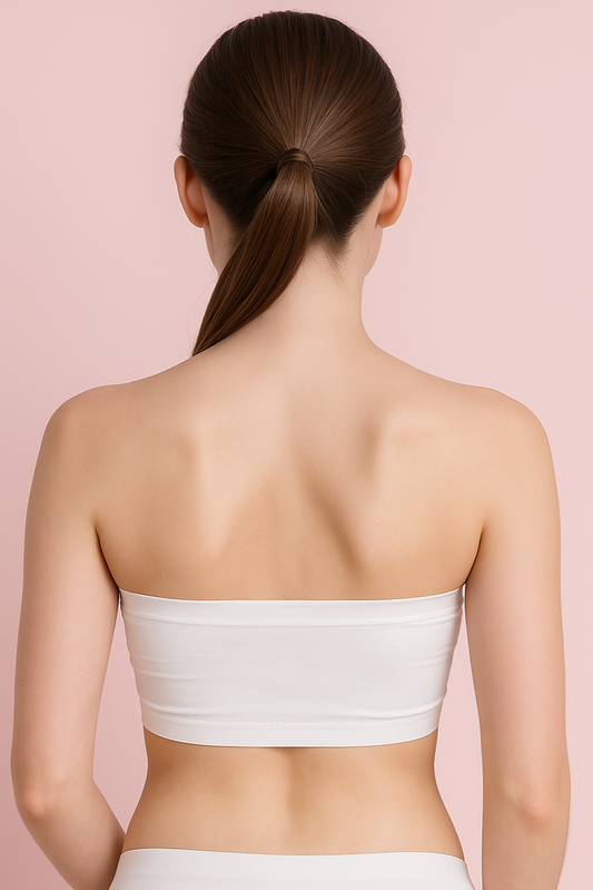 Pinknaari Seamless Strapless Bandeau Bra-White
