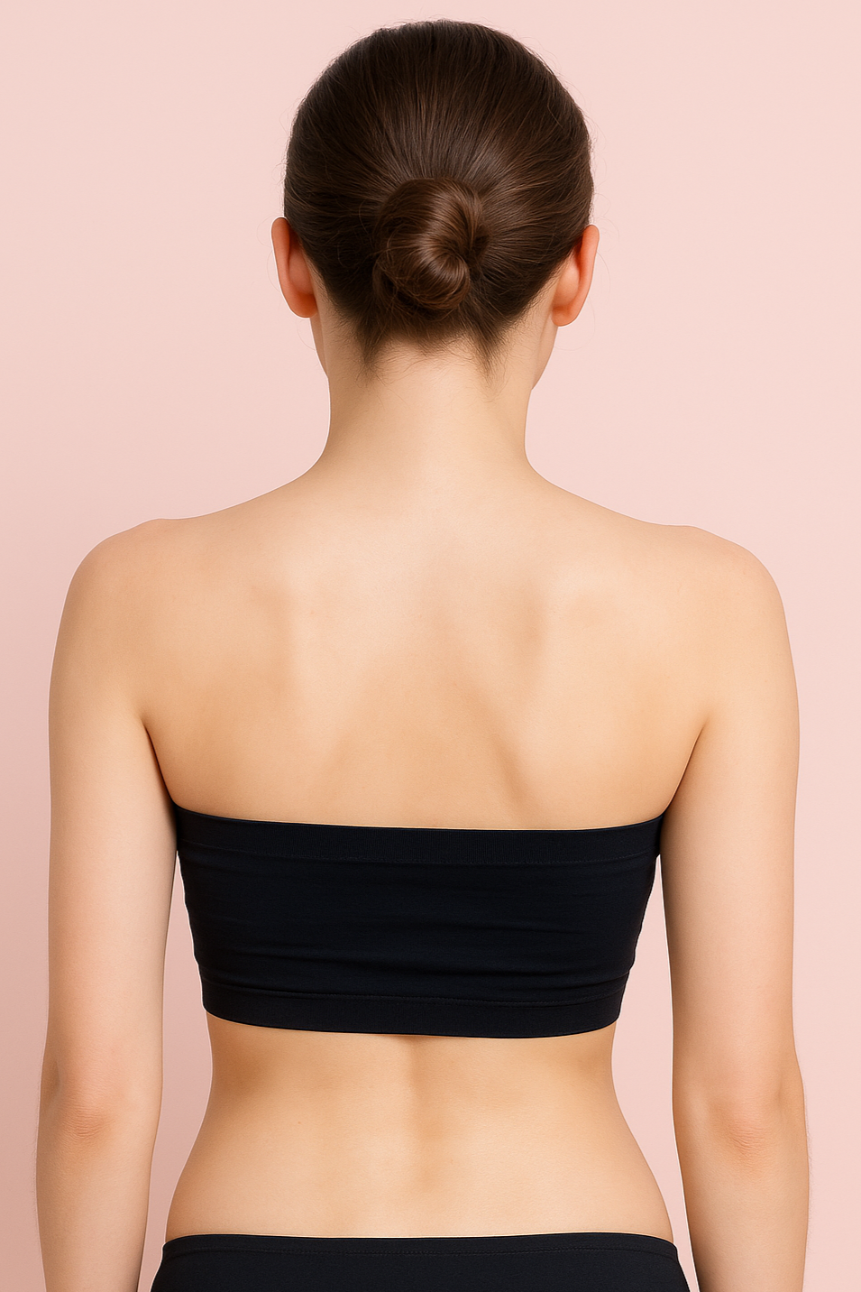 Pinknaari Seamless Strapless Bandeau Bra-Black