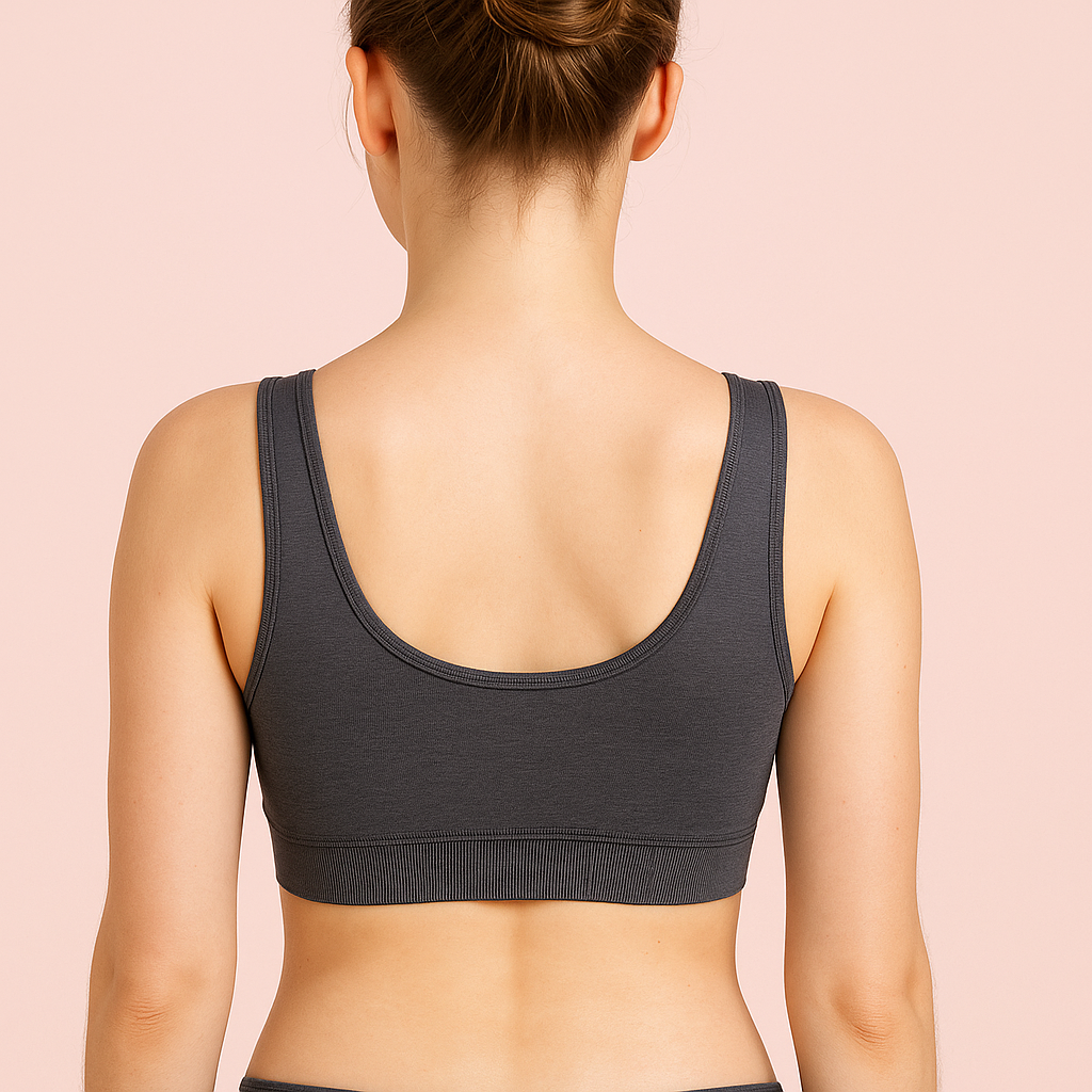 Pinknaari Seamless Sports-Style Crop Bralette-Black