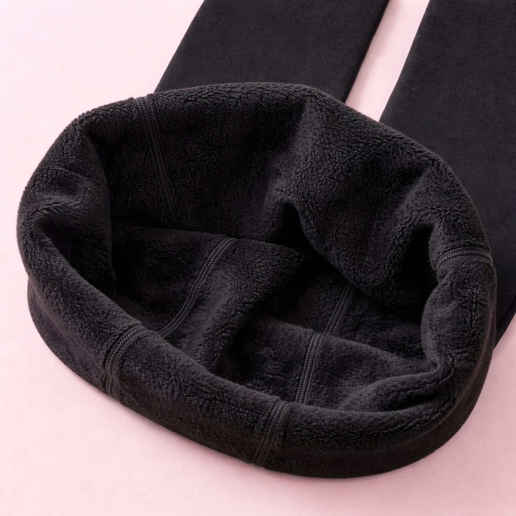 Pinknaari Black fur stockings