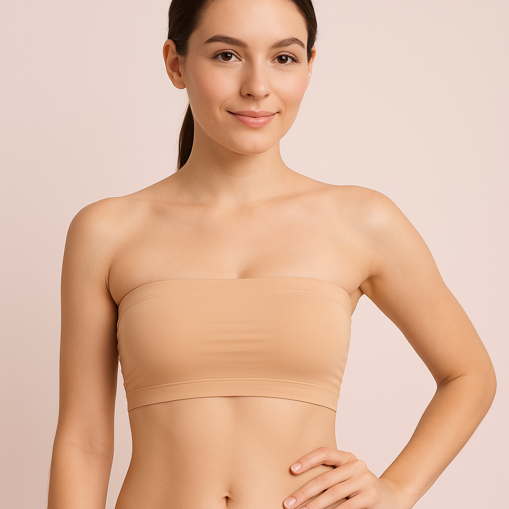 Pinknaari Seamless Strapless Bandeau Bra-Skin