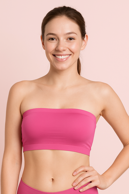 Pinknaari Seamless Strapless Bandeau Bra-Pink