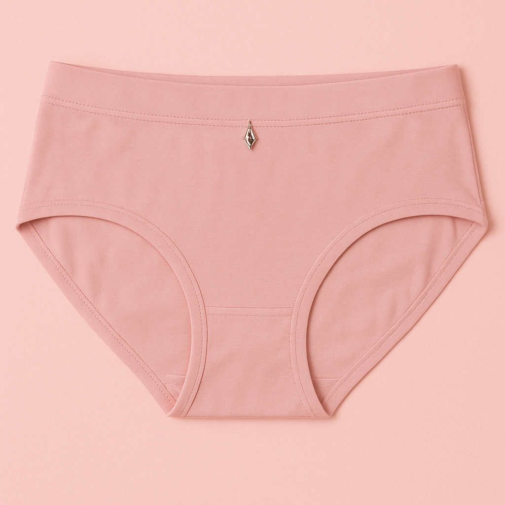 Pinknaari Assorted High-Waist Comfort Panty with Front Charm-Set Of 3