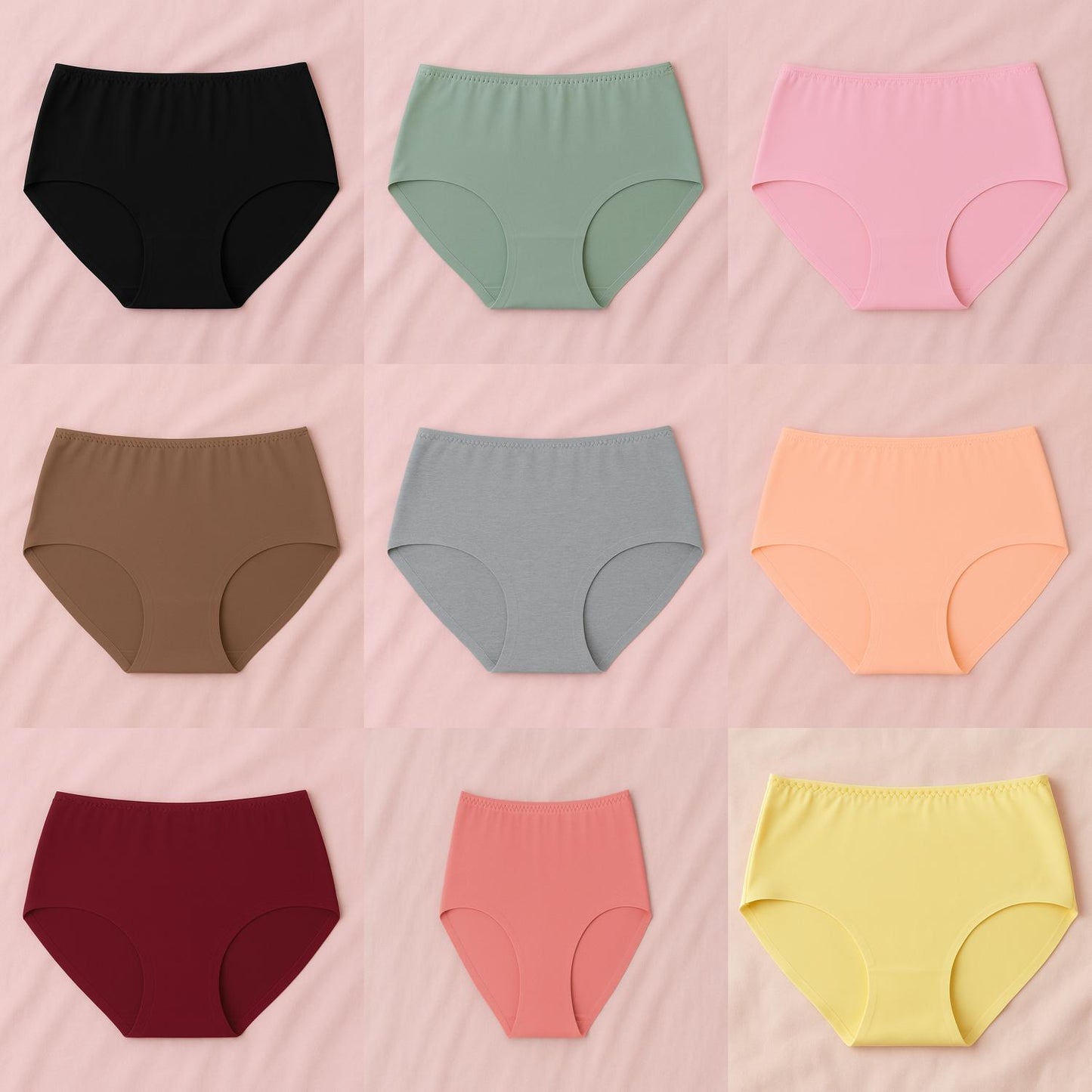 Pinknaari Assorted High-Waist Smooth Seamless Panty-Set Of 3